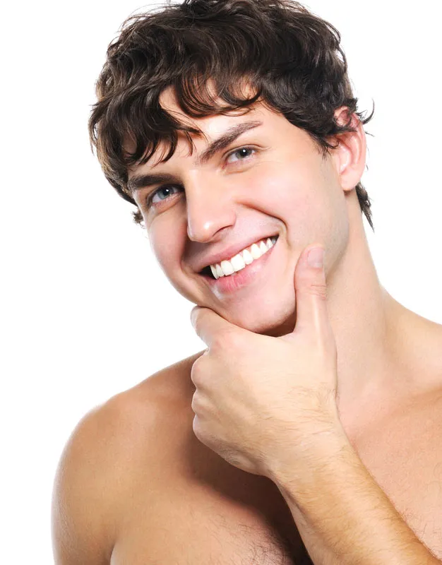 Radiofrequency-Microneedling-for-Acne-Treatment A man's face, clear of acne scars. Get Radiofrequency Microneedling for Acne Scars Treatment from Healthy Aging Medical Centers of New Jersey in Northern New Jersey.