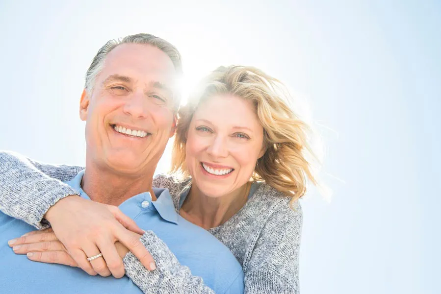 Radiofrequency-Microneedling-for-Age-Spots-Sun-Damage-Specialist A couple with clear radiant skin. Get Radiofrequency Microneedling for Age Spots from Healthy Aging Medical Centers of New Jersey in Northern New Jersey.