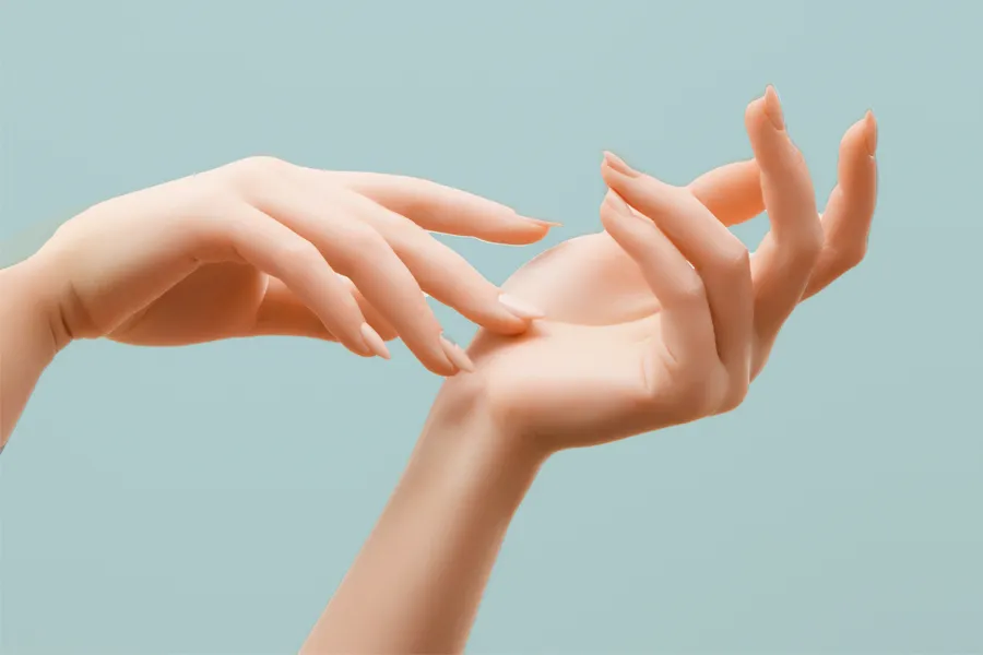Radiofrequency-Microneedling-for-Hands-Clinic A woman's smooth hands. Schedule Radiofrequency Microneedling for Hand Skin Treatment from Healthy Aging Medical Centers of New Jersey in Northern New Jersey.
