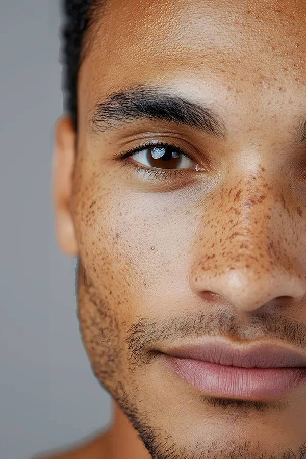 Radiofrequency-Microneedling-for-Hyperpigmentation-Treatment A man with hyperpigmentation. Get Radiofrequency Microneedling for Hyperpigmentation Treatment from Healthy Aging Medical Centers of New Jersey in Northern New Jersey.